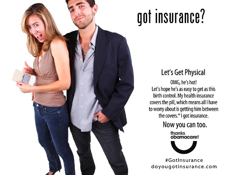 The most insulting ad of all – this is an ObamaCare ad!  See how much our government respects women?  Here see a very sexist “dumb-slut-needs-free-pills”-portrayal of young women that I find frankly revolting.
